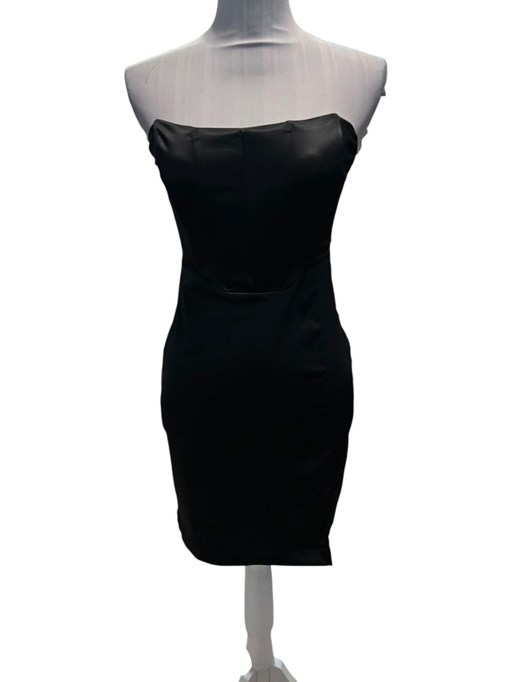 Garage Black Satin Cocktail Dress Size XS